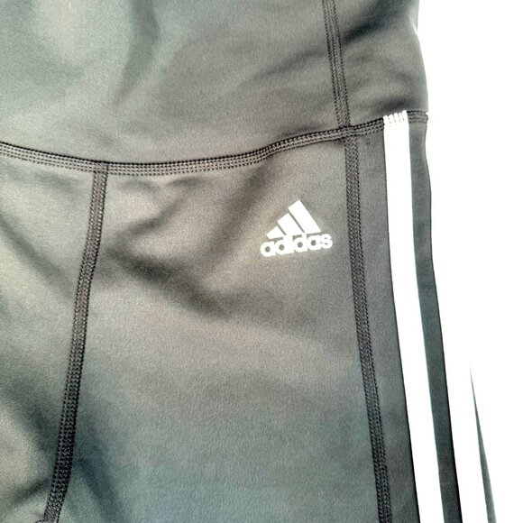 2/$30 Adidas Small Womens Climalite Cropped Army Green Leggings - Picture 11 of 14
